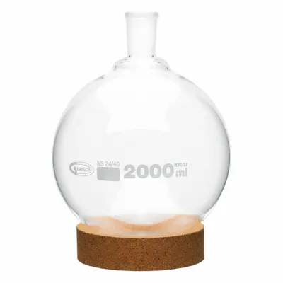 OEM Boiling Flask, 2 L, Round, Colorless, 24/40 Stopper, USP Type I - Glass Boiling Flasks