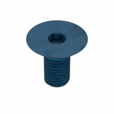 METRIC BLUE Socket Flat Head Screw: M12x1.75 Thread Size, 25 mm Lg, Flat, Blue Phosphate - Flat Head Socket Cap Screws