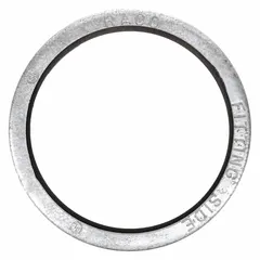 Neoprene and zinc-plated steel sealing washer for 1-1/2 in conduit fittings and enclosures. Provides a weatherproof seal in outdoor or wet-location electrical installations where moisture and corrosion resistance is required.