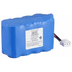 Lithium iron phosphate battery for emergency lighting and exit signs. 12.8 V, 2000 mAh capacity, 25.6 Wh energy, 1 1/2 in overall height. Direct replacement for EVCH12 model.