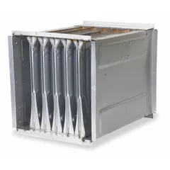 This heat exchanger is a replacement component for HVACR heaters and heat exchangers. It facilitates heat transfer between fluids or air streams in commercial and industrial heating systems, supporting efficient thermal performance in furnaces, air handlers, and process heating equipment.