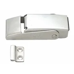 This release-to-open draw latch is constructed of stainless steel for corrosion resistance. It measures 25/32 in depth, 3 7/32 in height, and 1 5/16 in width. Used to secure panels, doors, and enclosures on industrial equipment such as machinery, material handling, and HVAC systems.