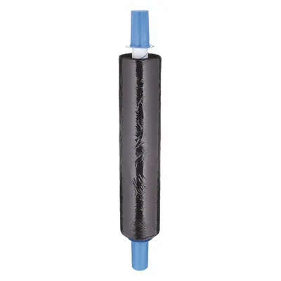 GOODWRAPPERS Opaque Stretch Wrap with Handle, Standard Duty, 80 ga, 20 in, Black