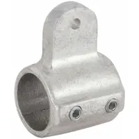 Structural Pipe Fitting: Shelf Tab, Closed Rail Support, 1 1/2 in For Pipe Size, Aluminum, Gray (MPN 17M-8)