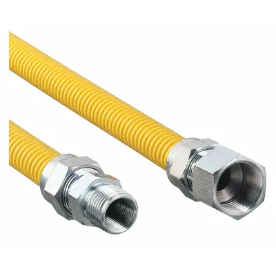 DORMONT Gas Connector: 1/2 in Hose Inside Dia., 5 ft Hose Lg, 93,200 BTU Capacity - Range Connectors