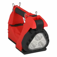 Rechargeable spotlight delivering 1,700 lumens maximum output with a focused spot beam. Provides 6.5 hours of runtime at maximum brightness. Includes a Quick Install Charging Rack for convenient recharging. Suitable for industrial maintenance, inspection, and emergency response tasks requiring portable, high-intensity illumination.