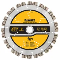 DEWALT Diamond Saw Blade: Block/Brick/Concrete, 9 in Blade Dia., 7/8 in Arbor Size, Wet/Dry, Best (MPN DW47924)