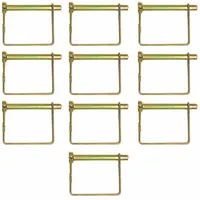 Safety Pins: Inch, 2 in Wire Dia, 4 in Shank Lg, 1/4 in Pin Dia, Snap, Steel, Grade 8 B633-13, 10 PK (MPN 6607010)