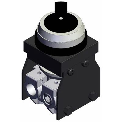 SMC Shuttle Valve: VM100 Series, 3 Position Twist Actuator, 5 Ports, 1/8 in BSPT - VM Series Manual Air Control Valves