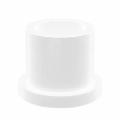 OILITE Flanged Sleeve Bearing: PTFE, 3/8 in Bore, 1/2 in OD, 1/2 in Overall Lg - Chemical- & Heat-Resistant Plastic Flanged Sleeve Bearings