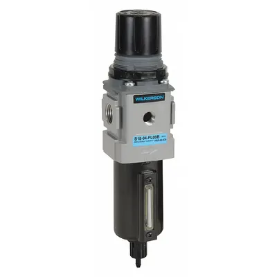 WILKERSON Filter-Regulator: B18 Series, 3/8 in NPT, 158 cfm, 5 micron, 0 psi to 125 psi - Wilkerson FRL Air Filter/Regulators