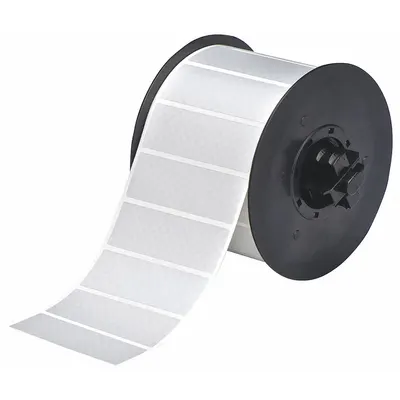 BRADY Pre-Cut Label Stock Roll: Tamper Indicating Footprint 'Checker Board' Pattern, 1 in x 3 in - Brady Checkerboard Footprint Tamper-Indicating Precut Label Rolls