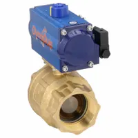 DYNAQUIP CONTROLS Pneumatically Actuated Two-Way Ball Valve: 3 in, Brass, FNPT x FNPT, Double-Acting (MPN PHH2AATDA075A)