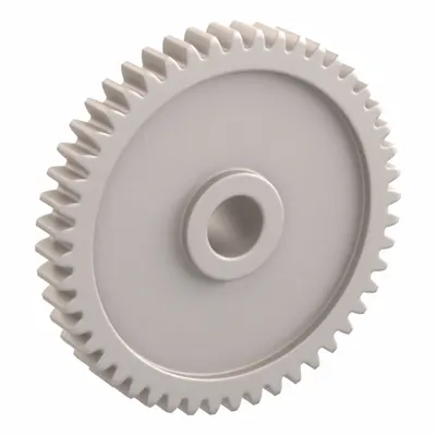 KHK GEARS Spur Gear: Module m 1, 48 Teeth, 8 mm Bore Dia, Duracon, 20° Pressure Angle - Metric Spur Gears with Standard Hub