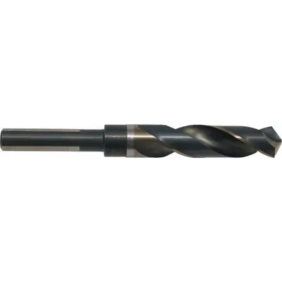 CLE-LINE Reduced Shank Drill Bit: 14.5 mm, 118° Split Point, Black & Gold HSS - High-Speed Steel Silver & Deming Drill Bits