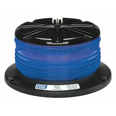 ECCO 7460B Blue LED Flashing Beacon, 12-36V DC, SAE Class 2 - Vehicle Flashing Beacons