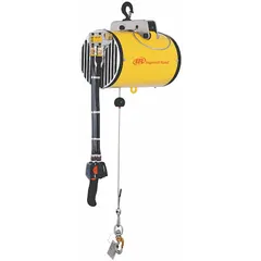Hook-mounted air cable balancer with pendant control, designed for suspending and positioning tools or loads up to 350 lb. No trolley configuration; NPT air inlet. Suitable for stationary overhead use in assembly, manufacturing, and maintenance applications.