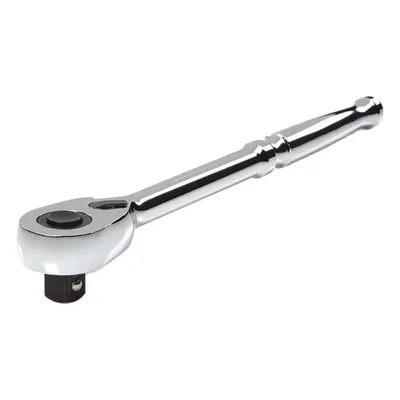 TEKTON Quick-Release Ratchet: Pear, Reversible, 10 1/2 in Overall Lg, Polished - Standard-Head Ratchets