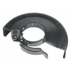 Replacement wheel guard for table saws, sized at 4-1/2 inches. Designed for tool-less installation and removal, enabling quick guard changes without additional tools. Provides operator protection by covering the blade.