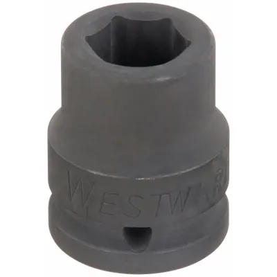 WESTWARD Impact Socket: 3/4 in Drive Size, Metric, 17 mm Socket Size, 6-Point, Std - 3/4" Drive Impact Sockets
