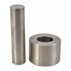 This roller pin kit is a replacement part for pallet jacks, constructed from steel. It is used to replace worn or damaged roller pins in the wheel assembly, helping restore smooth movement and load support in material handling operations.