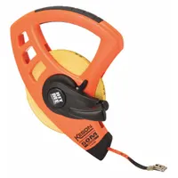 KESON Long Tape Measure: Manual, FLT50MM, Metric, 50 m, 2 mm, Plastic, Nonmagnetic Double Hook Tip