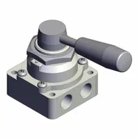 Hand Valve: VH Series, Lever Actuator, 1/4 in NPT, Panel-Mounted/Side-Ported Body (MPN VH210-N02)
