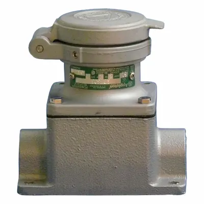 APPLETON ELECTRIC Pin and Sleeve Receptacle: Gray, 250V DC/600V AC, Three Phase, 30 A - Watertight Receptacles