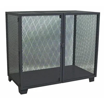 JAMCO Bulk Storage Locker: 60 in x 30 in x 54 in, 1 Units Wide, Padlock Hasp - Expanded Metal Security Cage Lockers