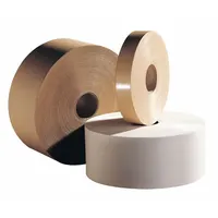 CENTRAL Water-Activated Tape: 5.6 mil Tape Thick, 4 in x 600 ft, 160, Kraft, 6 PK