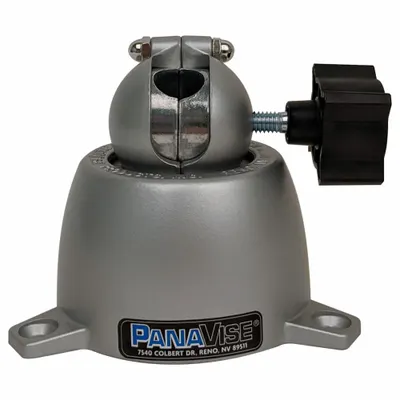 PANAVISE Multi-Angle Vise Base: Cast Zinc, 5 in Overall Lg, 19/64 in Mounting Hole Dia - Multi-Angle Vise Bases