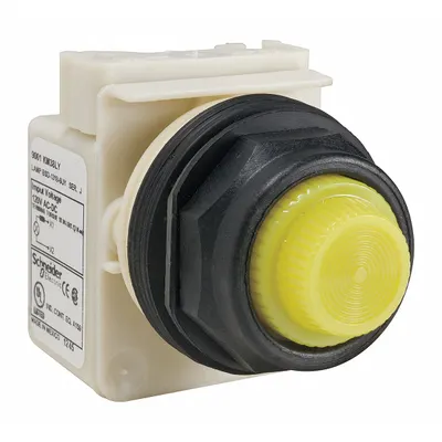 SCHNEIDER Pilot Light: 30 mm Panel Mounting Size, Yellow, LED - LED Pilot-Lights