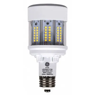 GE LAMPS Replacement LED Bulb: Corncob ED17, Medium Screw (E26), 35 W Watt, 4000K - Medium Screw Base (E26) High-Output Lamps