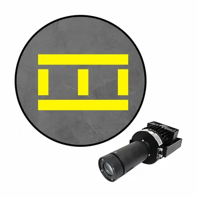 VISUAL WORKPLACE Safety Walkway: LED Safety Walkway, Diagonal with Lines, Yellow - LED Safety Walkway Projectors