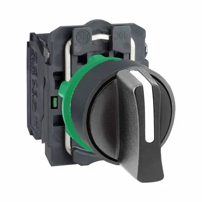 SCHNEIDER Selector Switch: 22 mm Panel Mounting Size, 3 Positions, Short Lever, 2NO - Selector Switches