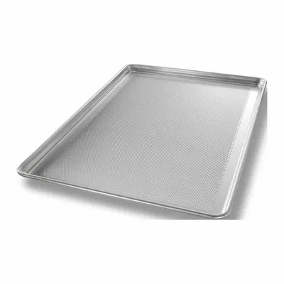 CHICAGO METALLIC Full Sheet Pan, Aluminum, Glazed, Perforated, Closed Bead, NSF - Sheet Pans