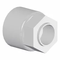 Compression nut for PFA tube fittings, part of the LQ3 series. Accommodates 1 in OD tubing. Constructed of PFA. Meets ISO Class 5 standards for high-purity fluid handling applications