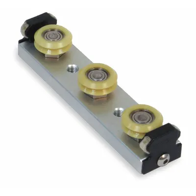 BISHOP-WISECARVER Linear Guide Carriage Assembly: PW, Size 0, 3-Roller Assembly - Bishop-Wisecarver UtiliTrak SW Wheel Plate Assemblies