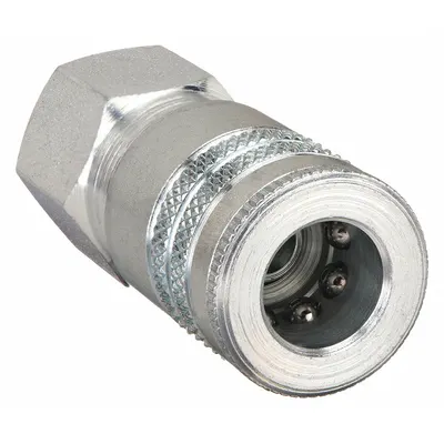PARKER Quick Connect Hose Coupling: 3/8 in Body Size, 1/4 in Hose Fitting Size - Industrial Interchange Steel Quick-Connect Air Coupling Bodies