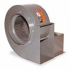 Direct-drive blower with a 9-inch wheel diameter, delivering 855 to 1,180 cfm airflow depending on the motor. Clockwise rotation. Suitable for industrial ventilation, exhaust, and material-handling systems requiring moderate airflow.