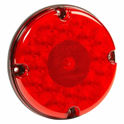 GROTE Stop/Turn/Tail Light: LED, Stop Light, Red, Round, 7 in Overall Dia, 7 in Overall Ht - Stop Lights