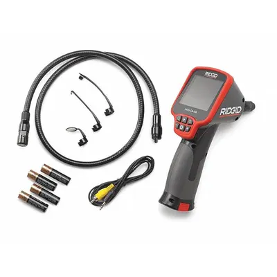RIDGID Inspection Camera: 320 x 240, 3 ft Shaft Lg, 0.7 in Shaft Dia, 17 mm Camera Dia - Standard Single View Borescopes