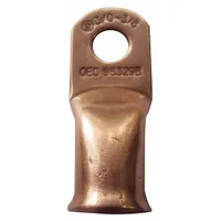 WESTWARD Lug: Crimpable Side Terminal, Crimp/Solder, Copper, 6 ga, #10 Stud Size, Straight (MPN 23YZ12)