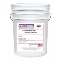 PETROCHEM Compressor Oil: 5 gal, Pail, 30 SAE Grade, 100 ISO Viscosity Grade, 94 Viscosity Index (MPN SYN-COMP D-100-005)