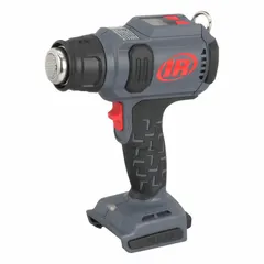 This cordless heat gun operates on 20V DC and features an LCD display, brushless motor, and adjustable temperature range from 86°F to 1,022°F with a maximum air flow of 10 cfm. It is suitable for tasks such as shrink-wrapping, paint stripping, thawing frozen pipes, and bending plastic. Tool only, battery and charger sold separately.