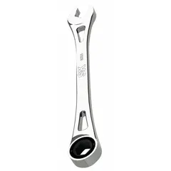 This 12 mm metric 6-point ratcheting combination wrench is used for tightening and loosening fasteners in automotive repair, machinery maintenance, and industrial assembly. Its ratcheting box end allows faster work in tight spaces without repositioning the tool. Features a chrome finish and 7 1/2 in overall length.