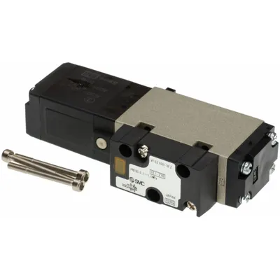 SMC Solenoid Air Control Valve: Five-Way / Two-Position, VFS2000, 110V AC, Non-Locking - SMC VFS Series Directional Control Valves