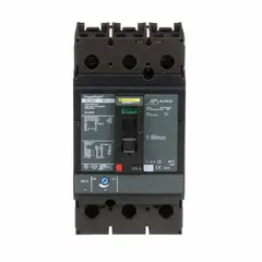 Molded case circuit breaker rated 250 A, 3-pole, with a maximum interrupting rating of 65kA at 240V AC. Features instantaneous trip, ABC phase connection, and line/load lug terminals. Designed for use in I-Line panelboards for overcurrent protection in electrical distribution systems.