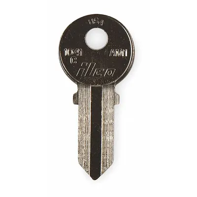 KABA ILCO Key Blank: Compatible with American Lock Locks, Key ID # AM1, 5 Pins, Brass - Office Furniture Key Blanks