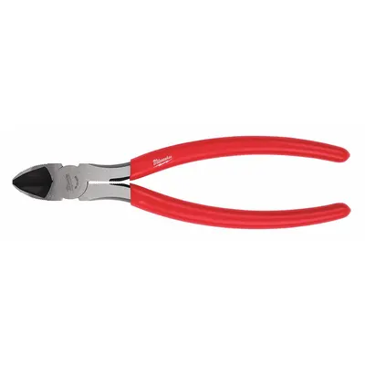 MILWAUKEE Diagonal Cutters: Std, Straight, 1 in Jaw Lg, 3/8 in Jaw Wd, 8 in Overall Lg - Standard-Cut Diagonal-Cutting Pliers